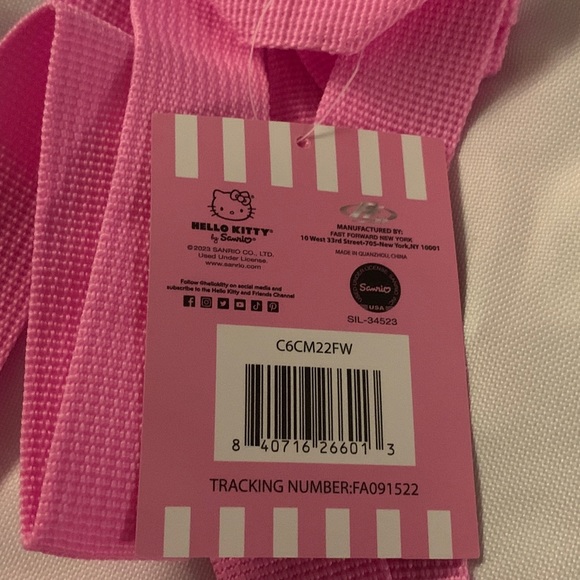 Sanrio Hello Kitty White Mini Backpack w/ Pink Straps - Picture 5 of 9